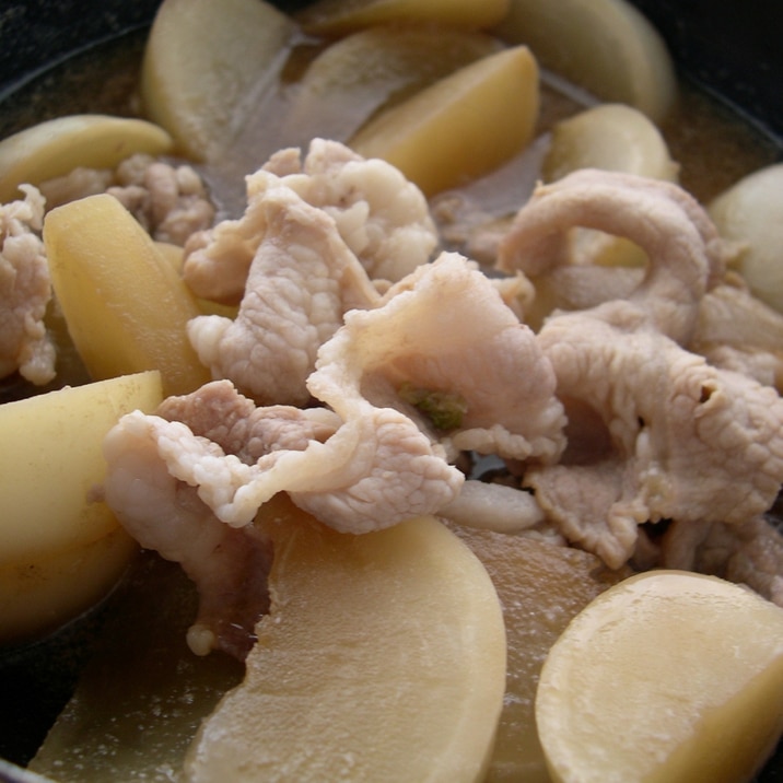 おかずになる味付け~豚とかぶのめんつゆ煮